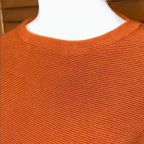 Rust Orange Knit Top with Side Buttons - Picture 5 of 8